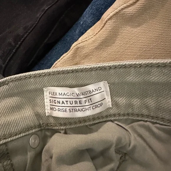 Lane Bryant Sage Green Mid-rise Straight Cropped Pants - Picture 3 of 8